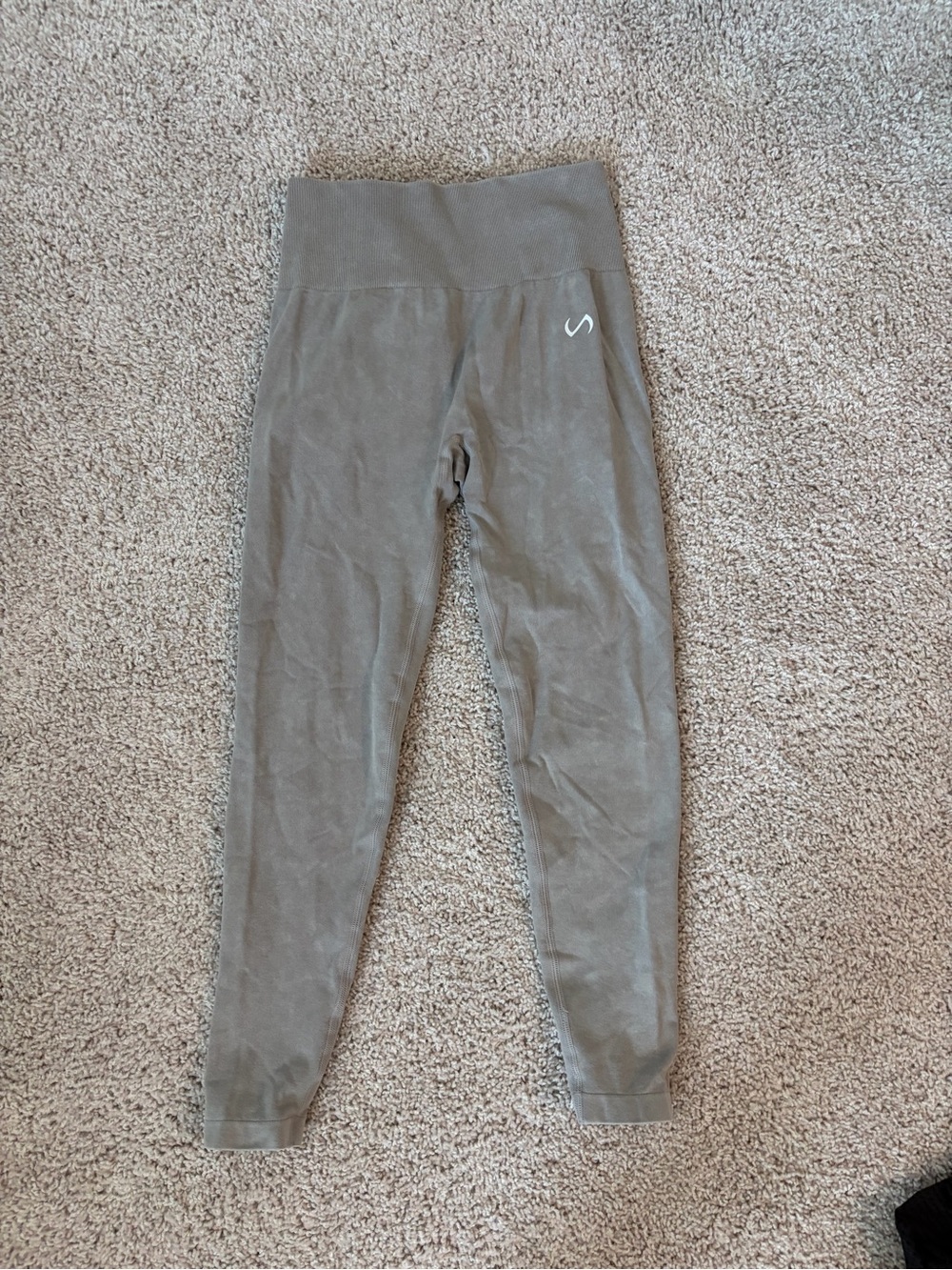 Taupe tan High-Waist Leggings TLF Apparel